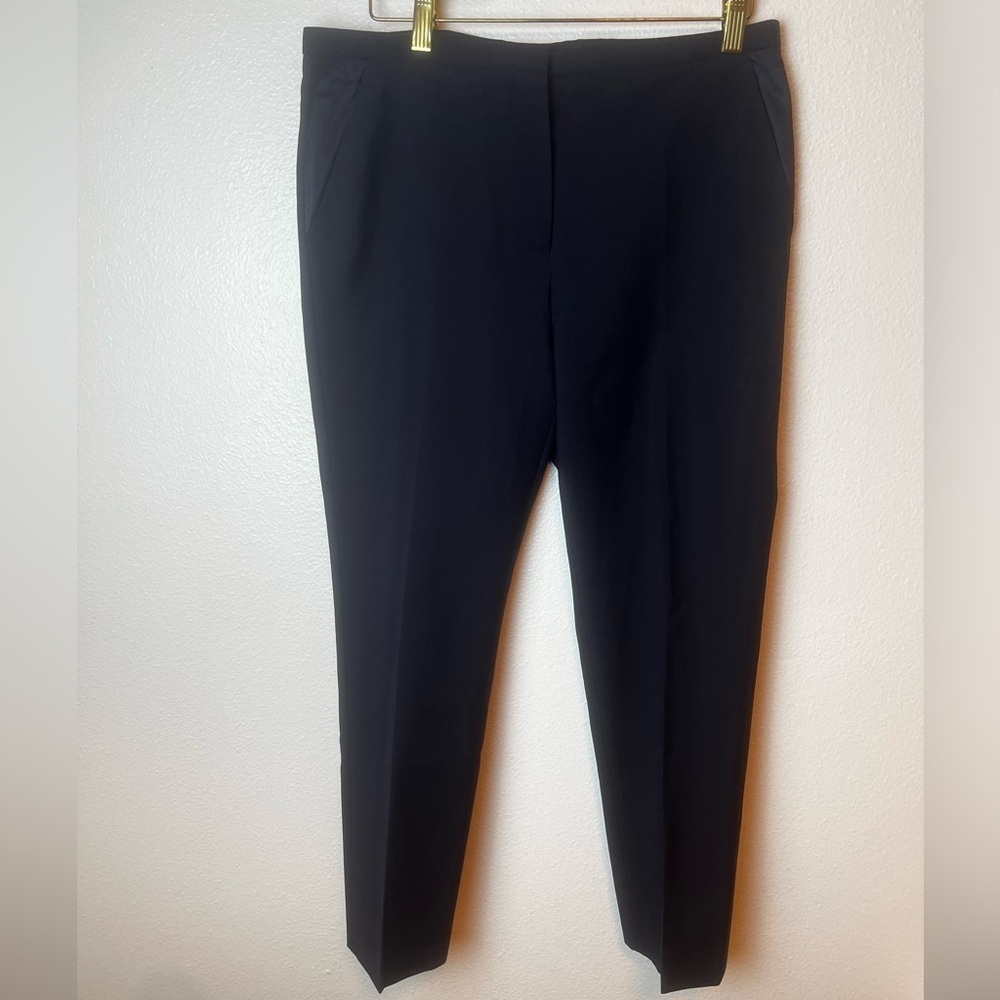 The Kooples Mohair and Wool Dark Blue Cropped Trousers Size EU 40